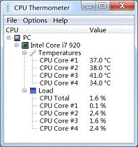 screenshot of new CPU temperature monitor